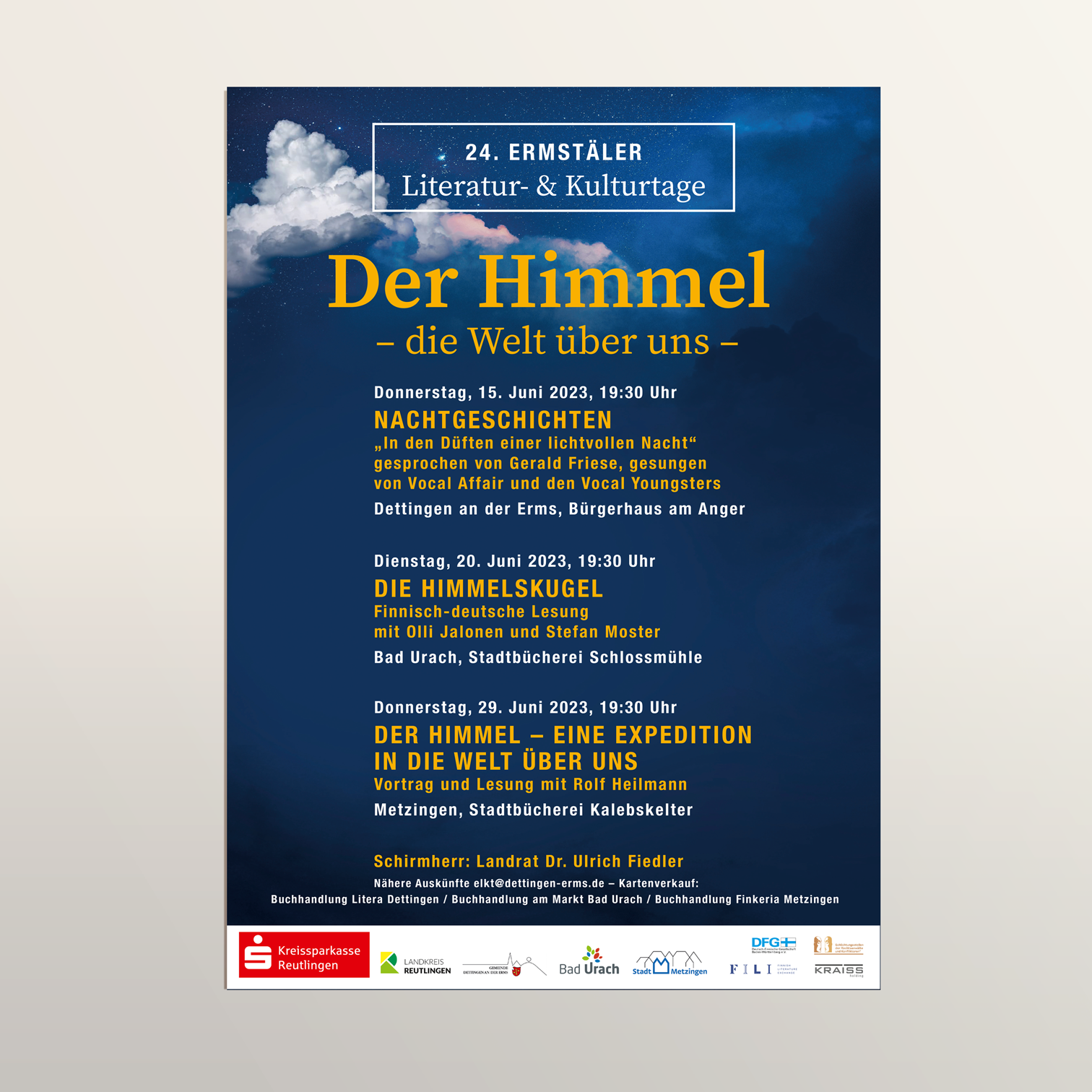 Poster Plakat Ersmtaler Literatur- und Kulturtage 2023